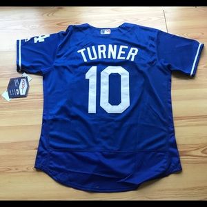 Los Angeles Dodger's #10 Turner New Blue Jersey